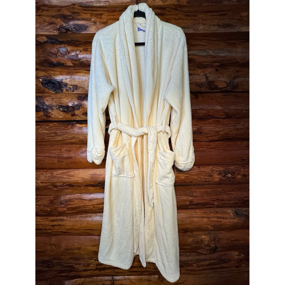 Pine‎ Cone Hill Plush Pale Yellow Robe One Size